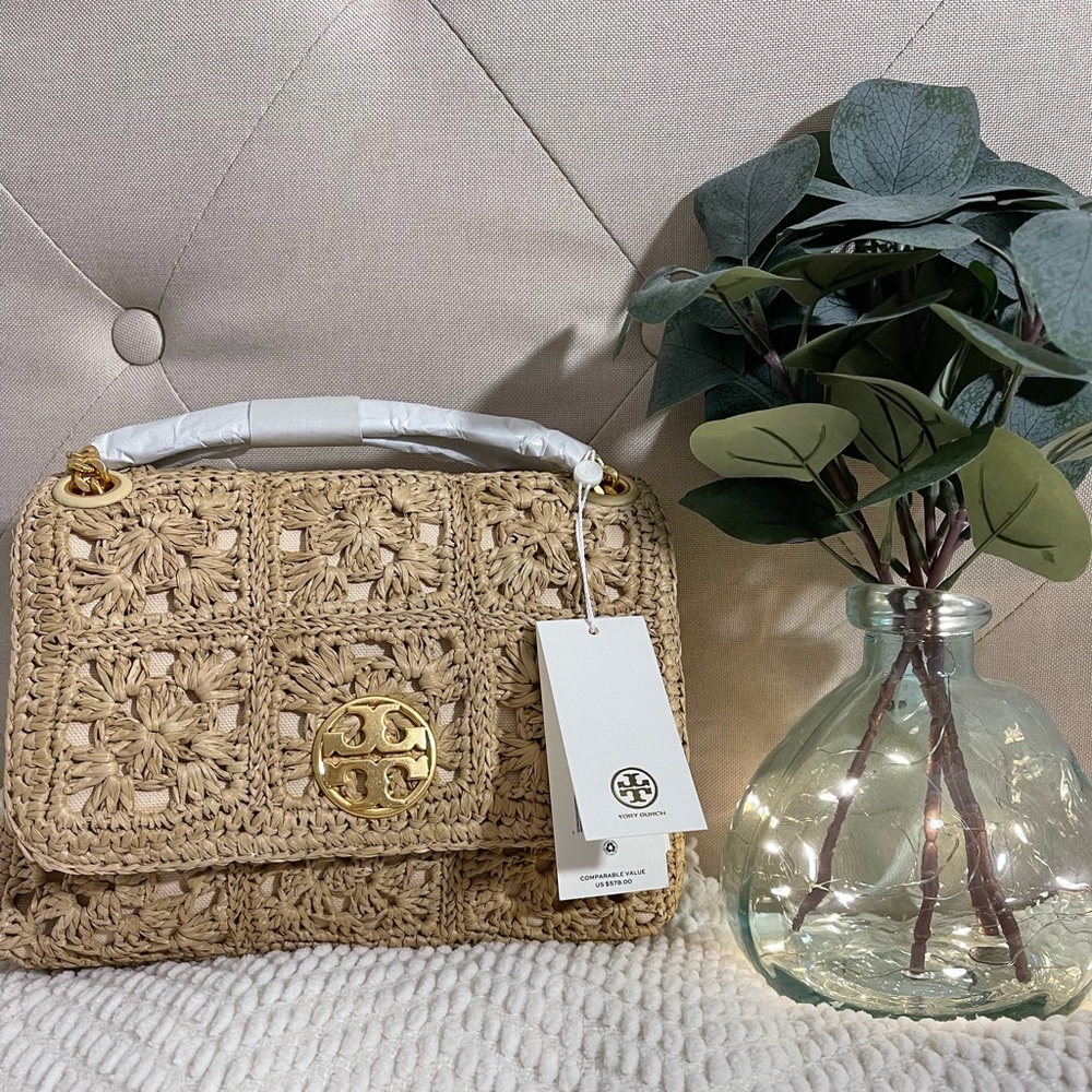 Brand New Tory Burch Willa Crochet Small shoulder Bag!